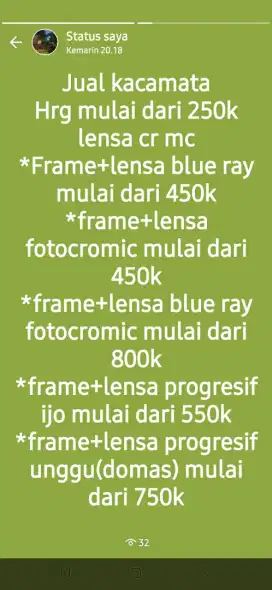 Jual kacamata bisa periksa d rumah