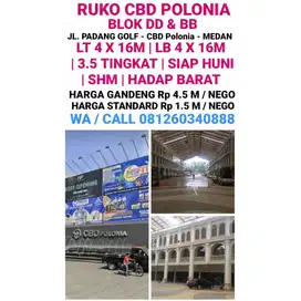 DI JUAL RUKO GANDENG CBD POLONIA BLOK DD & BB