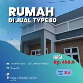 DIJUAL RUMAH MEWAH TERMURAH di PASAR 3 MARELAN FASILITAS SEKURITI