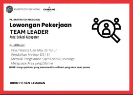 Lowongan Team Leader, sales motoris , spg & spb