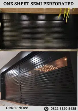 Pintu rollingdoor one sheet semi perforated