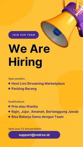 Lowongan host live marketplace