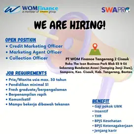 Info loker terbaru untuk penempatan PT WOM Finance Tangerang 2 Cisauk.