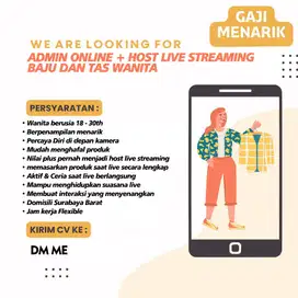 DICARI HOST LIVE STREAMING BAJU WANITA