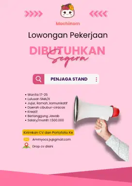 Lowongan jaga stand ciracas cibubur