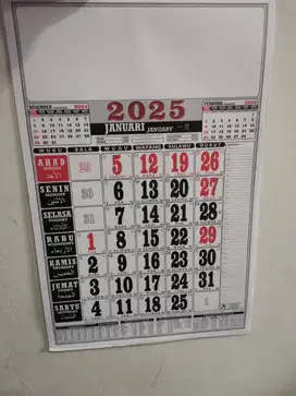 Kalender baru tahun 2025