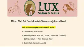 Dicari Nail Artist & Asisten untuk Salon area Jakarta Barat :