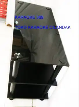 rak / meja kaca audio 120cm