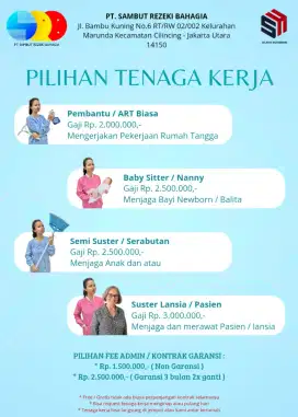 Yayasan Resmi ART, PRT, BabySitter, Perawat Lansia