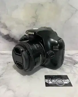 Canon 1100D lensa fix fullset mulus murah