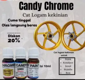 Cat Logam permanen Instan Candy, cat crome instan Candy.