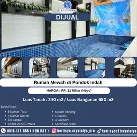 Dijual Rumah Super Mewah Pondok Indah - Jaksel