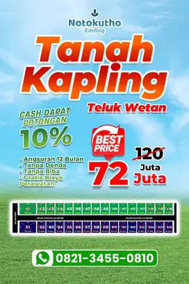 JUAL TANAH MURAH, WELAHAN