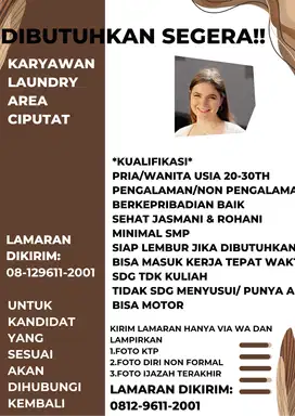 Lowongan kerja laundry