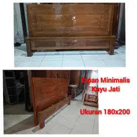 Dipan minimalis kayu jati