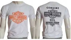 Kaos harley davidson white milwauke