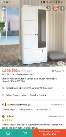 Lemari pakaian murah