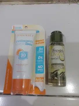 Hanasui collagen suncreen spf 30 dan minyak zaitun fresh living