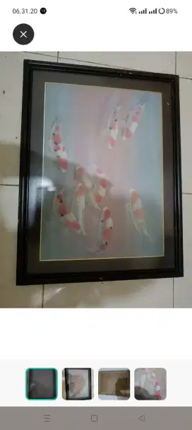 Dijual Bingkai Pajangan Ikan Koi ukuran 65x50cm