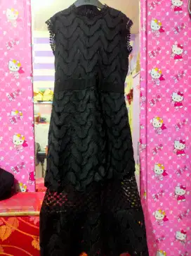 Dress brukat bahan brukat