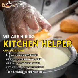 Dibutuhkan kitchen helper untuk bakery di srengseng, jakbar