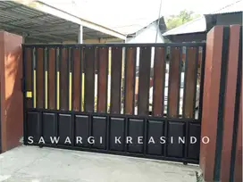 Pagar gerbang modern minimalis, bengkel produksi pasang | bandung