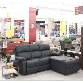 Obral sofa L murah kulit