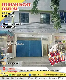 Dijual murah rumah kost 2,5 lantai di Marina park nagoya