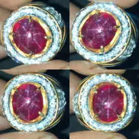 NATURAL RUBY STAR NOHEAT 3.68 CTS HQ, STAR NGANKANG