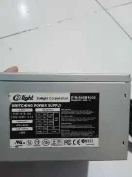 Power Supply Merk Enlight Normal 450watt