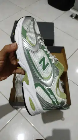 NEW BALANCE 530 SILVER/GREEN UNISEX SNEAKERS SHOES SEPATU ORIGINAL100%