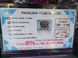 CICILAN TANPA DP CUKUP KTP LAPTOP HP PAVILION PLUS 14 OLED I7 16GB 1TB