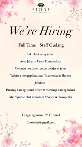 LOWONGAN STAFF GUDANG