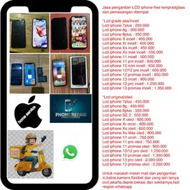 Lcd Iphone 7,8,X,11,12 Home Service