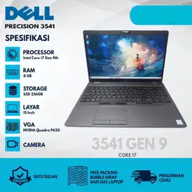 Laptop Dell Precision 3541 Corei7 GEN9 RAM 16/512GB Second Bagus M-WKJ