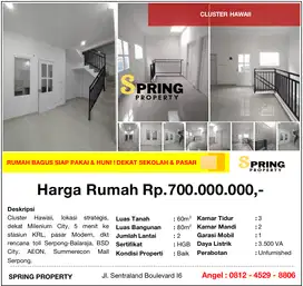 Rumah 2 Lantai Sentraland Paradise Bogor BSD City Gading Serpong