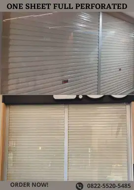Rolling door one sheet full perforated