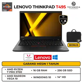 LENOVO THINKPAD T495 RYZEN 7 PRO 3700U 16GB/256GB SSD SECOND GARANSI