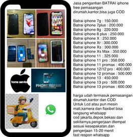 Batrai Iphone 7/8/X/11/12 Home Service