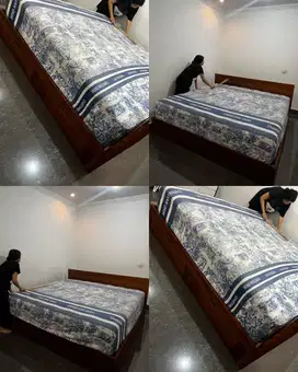 Kasur + Dipan Kayu 200x200 - TIDAK DIJUAL TERPISAH YA PAK/BU
