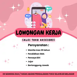 LOWONGAN: SALES TOKO (EX MG 2/TN ABANG)