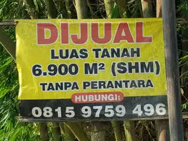 Jual Lahan Kosong 6914M². (Tanpa Perantara)