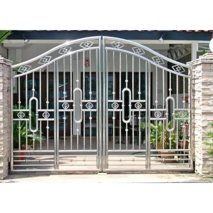 pagar rumah bahan stenlis cantik