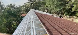1 paket renovasi bongkar pasang atap lama ganti baja ringan