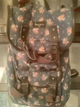 Tas Ransel Motif Bunga