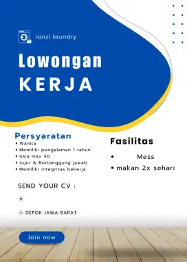 Lowongan kerja laundry