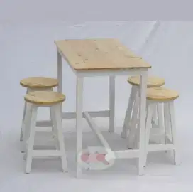 Meja makan .kaki putih .100x50x75.