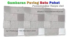 Lantai Paving Batu Alam Candi Pahat Manual