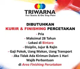 Lowongan kerja Kurir percetakan