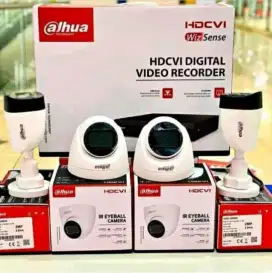 Paket cctv dahua 8 ch 4 camera audio 2mp